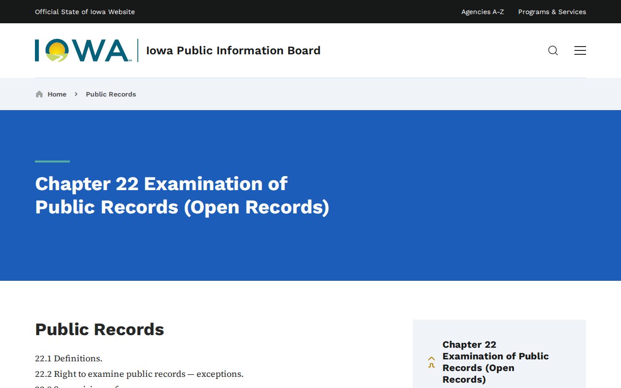Marion residents directory Iowa open records guidance