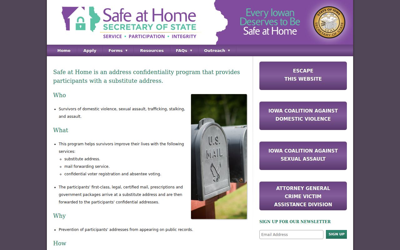 Marion residents directory Iowa Safe at Home program